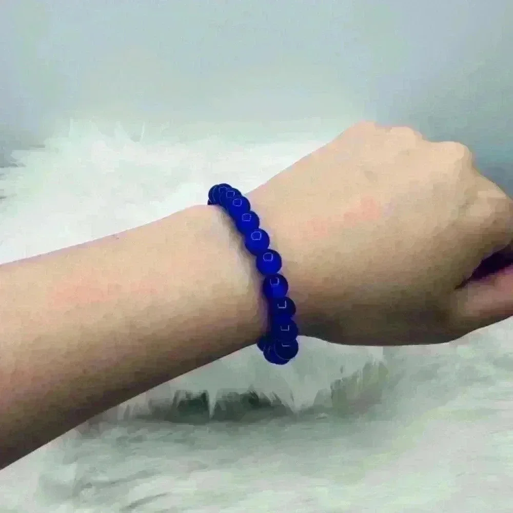 Vibrant Blue Beaded Fashion Statement Bracelet